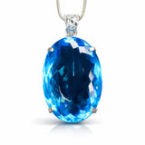 sterling silver aquamarine pendant