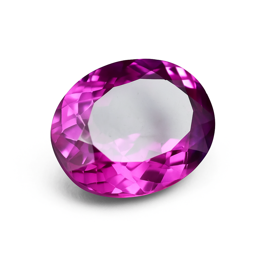 Certified 33.65 carat bi-color sapphire, an oval-cut loose gemstone with free shipping and a gift.