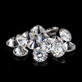 synthetic moissanite round loose diamond 1mm close view