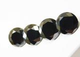 Synthetic Black Moissanite Round 8.10 mm Size 12.45 Ct Loose Gemstones 4 Stones.