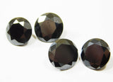 Synthetic Black Moissanite Round 8.10 mm Size 12 Carat Loose Gemstones 4 Stones