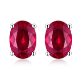 Mozambique CERTIFIED Pink Ruby 6x4 mm Natural Oval Cut Rare Gemstone Earrings