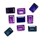 24 Pcs Untreated Natural Sapphire 6x4 mm Emerald Cut Gemstone Lot CERTIFIED