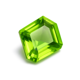 Green Peridot 10.50 Carat Square Cut Certified Natural Loose Gemstone August Birthstone Peridot Green Gem