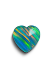 CERTIFIED Natural Boulder Heart Shape 6.65 Ct Opal Doublet Ring Size Gemstone