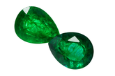 18.52 Ct Pear Cut Natural Green Emerald CERTIFIED Colombian Loose Gemstone Pair