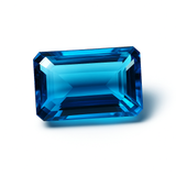 Ocean Blue Aquamarine Natural 38 Carat Emerald Cut CERTIFIED Loose Gemstone