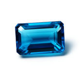 Ocean Blue Aquamarine Natural 38 Carat Emerald Cut CERTIFIED Loose Gemstone