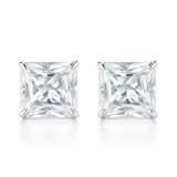 Beautiful Emerald 16.60 Ct Synthetic White Moissanite Earring Pair Free Delivery