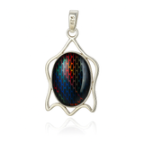 CERTIFIED 36 Ct Natural Oval Opal 925 Starling Silver Gemstone Pendant Free Gift