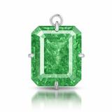 sterling silver emerald pendant