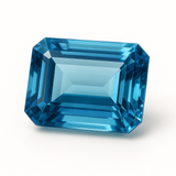 10 Ct Lab-Created Aquamarine Emerald Shape Blue CERTIFIED Loose Gemstone
