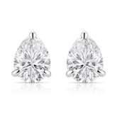 CERTIFIED Pear Cut Synthetic Moissanite 14.30 Ct Stone Earring Pair Gift For Her