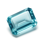 8 Ct Natural Emerald Shape Ocean Blue Aquamarine Certified Loose Gemstone A++
