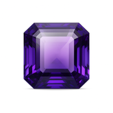 Natural Purple Brazilian Amethyst 10 Carat Square Cut CERTIFIED Loose Gemstone