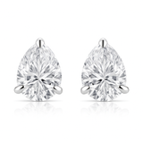 CERTIFIED Pear Cut Synthetic Moissanite 14.30 Ct Stone Earring Pair Gift For Her