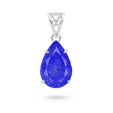 33 Ct Natural Purple Sapphire CERTIFIED 925 Starling Silver Pear Pendant Gems