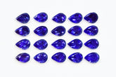 Natural Sapphire Purple Pear Cut Gemstone 6pcs certified lot