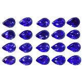 Natural Sapphire Purple Pear Cut Gemstone 6pcs certified lot