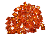 CERTIFIED Square Cut 12 Pcs Natural Orange Sapphire Loose Gemstone 5x5 MM Lot