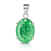 CERTIFIED Zambian Emerald Pendant 66 Ct 925 Sterling Silver Natural Emerald Pendant Handmade Pendant Gift For Bridal Beautiful Emerald Jewelry