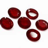 6 Pcs Natural 180 Ct Bloody Red Ruby Oval CERTIFIED Loose Gemstone Lot Huge Size
