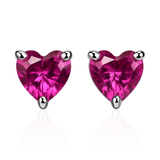 Top Quality 11.10 Ct Natural Pink Ruby CERTIFIED Heart Earring Best Gift For Mom
