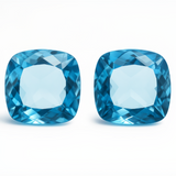 Blue Aquamarine A++ 25 Ct Natural Cushion Shape Ocean Loose Gemstone CERTIFIED