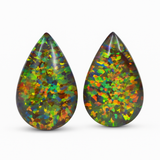 15.95 Ct Multi-Color NATURAL Pear Cut Pair Opal Loose Gemstone CERTIFIED