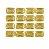 7x5 MM Lot Emerald Cut 9 Pcs Natural CERTIFIED Sapphire Champagne Loose Gemstone