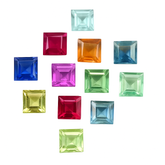 16 Pcs Lot Natural Sapphire Untreated 5x5 mm Size Square Cut CERTIFIED Gemstone.