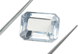 Natural Sapphire White Emerald Shape 7.21 Ct Certified Loose Gemstones