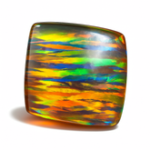 Natural CERTIFIED Opal Cabochon Cut 15.65 Ct Multi-Color Loose Gemstone