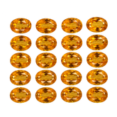 9 Pcs 7x5 mm CERTIFIED Oval Cut Lot Stunning Natural Sapphire Peach Gemstone