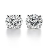 CERTIFIED 12.8 Ct Synthetic White Moissanite Stunning Oval Cut Earring Pair