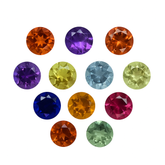 12 Pcs Natural Mix Color Sapphire 6x6 MM Round Lot CERTIFIED Gemstone