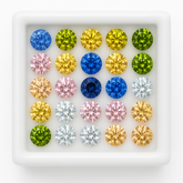 16 PCS Natural Sapphire Certified Gemstone Lot  Round 5 MM Ring Size