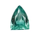 Bluish Green Montana Sapphire top view faceted detail