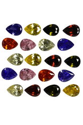 12 Pcs Natural Stunning Loose Sapphire Gemstone Mix Pear Cut CERTIFIED