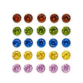 10 Pcs 5x5 MM Natural Sapphire Mix Color Round Lot CERTIFIED Gemstone