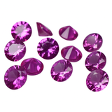 Round Cut Ruby Pink 24 Pcs Natural Untreated Loose Gemstone 8x8 mm CERTIFIED