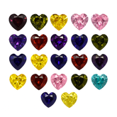 15 Pcs Heart Cut 6x6 MM Lot CERTIFIED Natural Sapphire Mix Color Gemstone