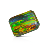 Emerald Cut 8.10 Carat Natural Boulder Opal Multi-Color OPAL CERTIFIED Loose Gemstone