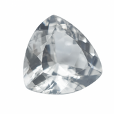 CERTIFIED White Sapphire 10 Ct Trillion Cut Natural Earring Size Loose Gemstone