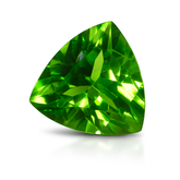 9.90 Ct Trillion Cut Natural CERTIFIED Peridot Green Loose Gemstone