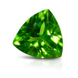 9.90 Ct Trillion Cut Natural CERTIFIED Peridot Green Loose Gemstone