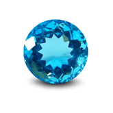 10 Carat Natural Blue Aquamarine Loose Gemstone Round Cut Ring Size CERTIFIED