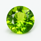 9.00 Carat NATURAL A+ Quality Green PERIDOT Round Cut Faceted CERTIFIED Gemstone