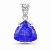 CERTIFIED 56 Ct Natural Sapphire 925 Starling Silver Purple Pear Pendant Stone