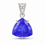 CERTIFIED 56 Ct Natural Sapphire 925 Starling Silver Purple Pear Pendant Stone